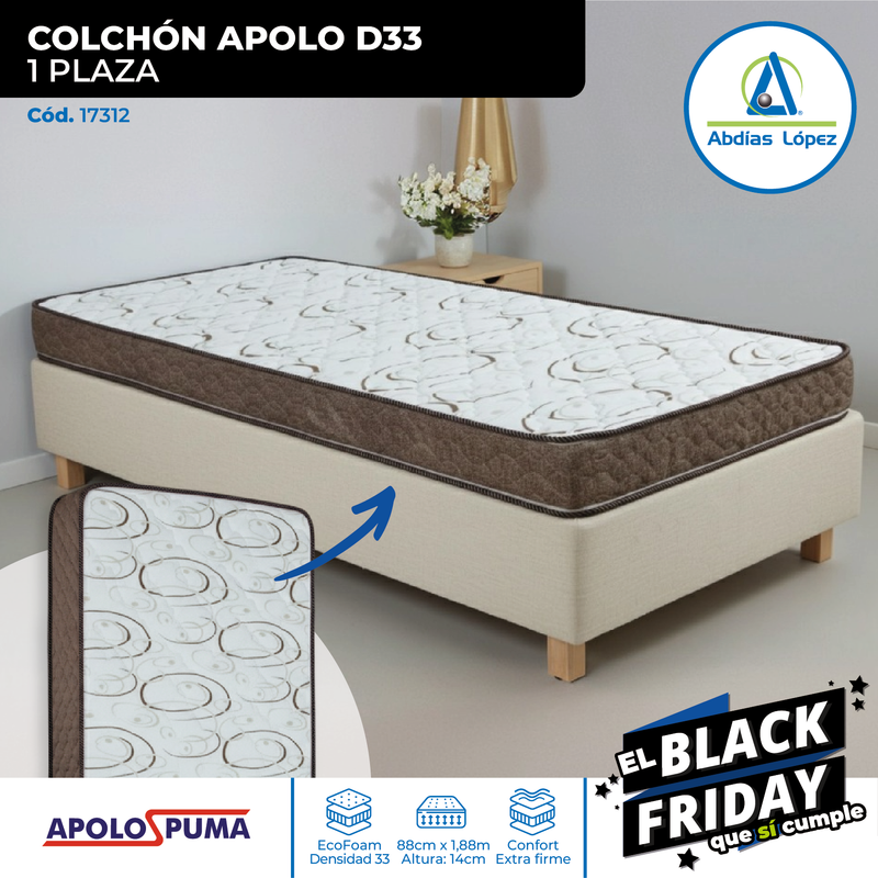 Colchón D33 de 1 Plaza
