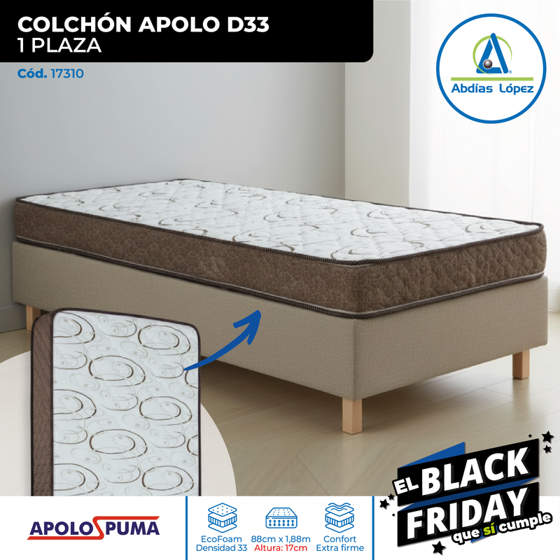 Colchón D33 17x188x88 cm