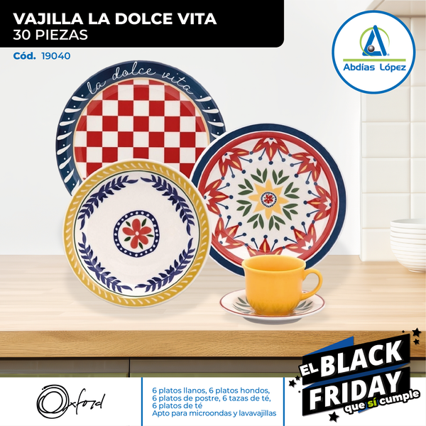 Vajilla de 30 Piezas La Dolce Vita