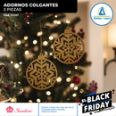 Adornos Colgantes Glitter Gold