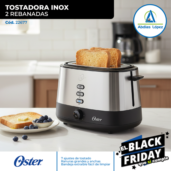 Tostadora Inox 2 Rebanadas