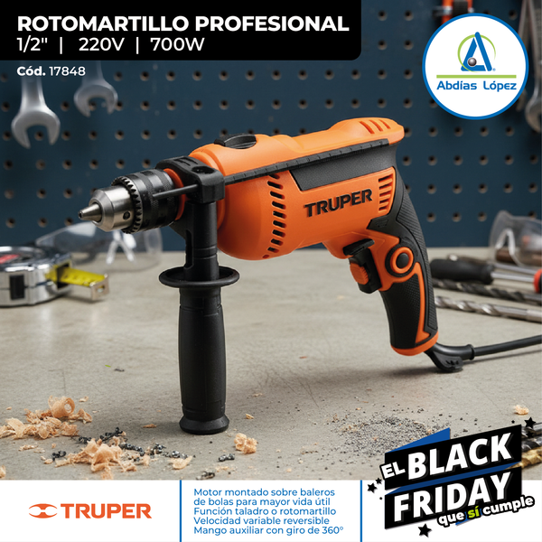 Rotomartillo De 1/2" Prfesional De 700W.
