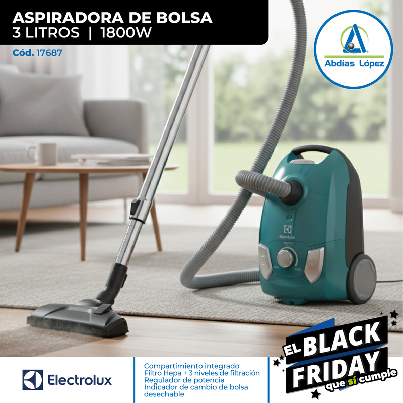 Aspiradora de Bolsa | 1800W