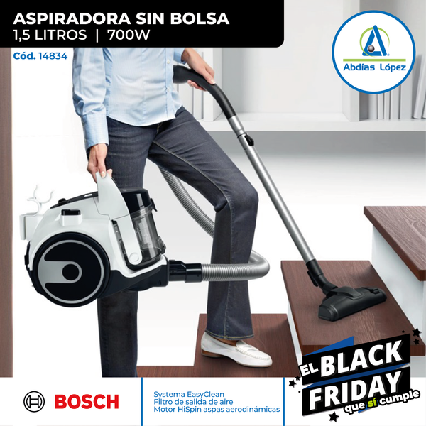 Aspiradora sin Bolsa con Cepillo