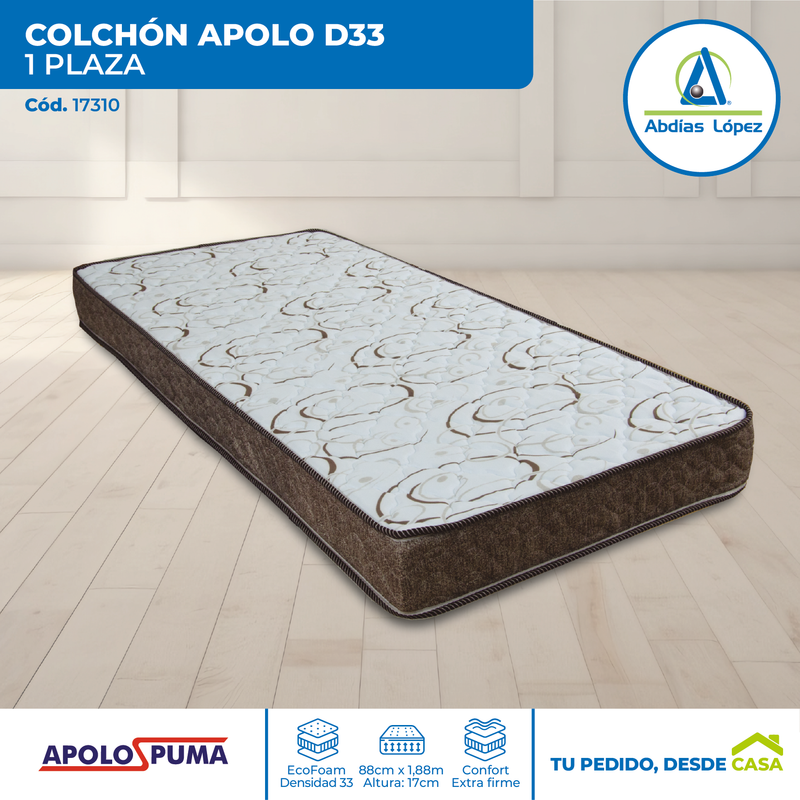 Colchón D33 17x188x88 cm