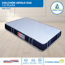Colchón Apolo D45 - Plaza y media 105x188x20 cm)