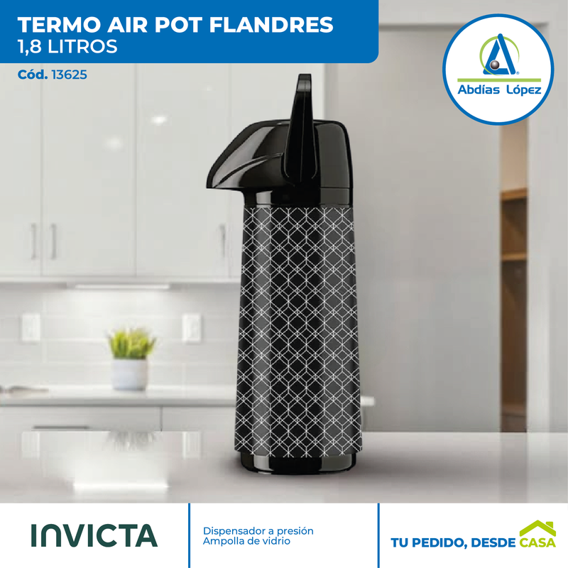 Termo Air Pot Flandres Decorado de 1,8 Litros