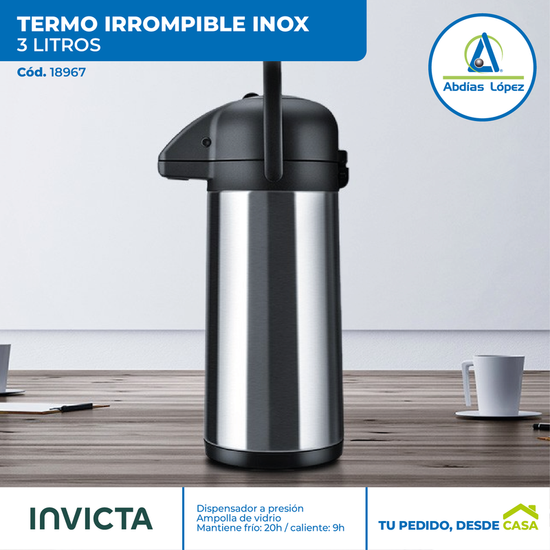 Termo Air Pot Inox Irrompible de 3 Litros