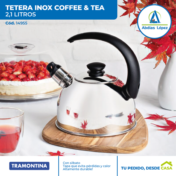 Tetera Inox Coffee & Tea de 2,1 Litros