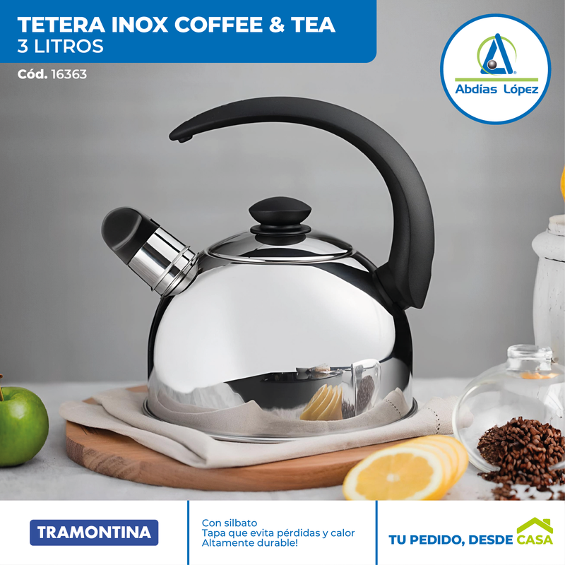 Tetera Inox Coffee & Tea de 3 Litros