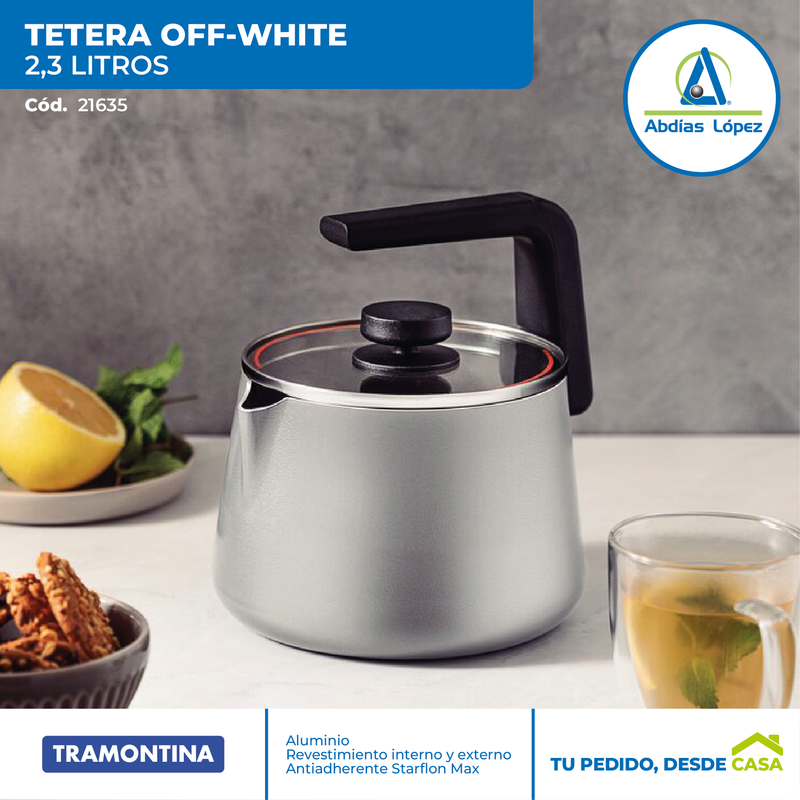 Tetera Off-White de 2,3 Litros