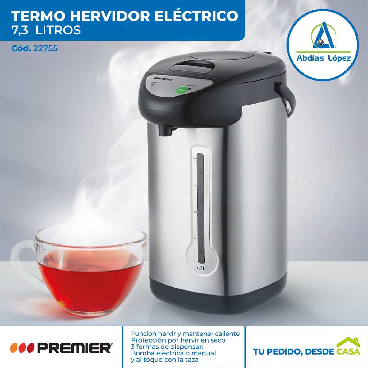 Termo Hervidor Eléctrico de 7,3 Litros - Main Image