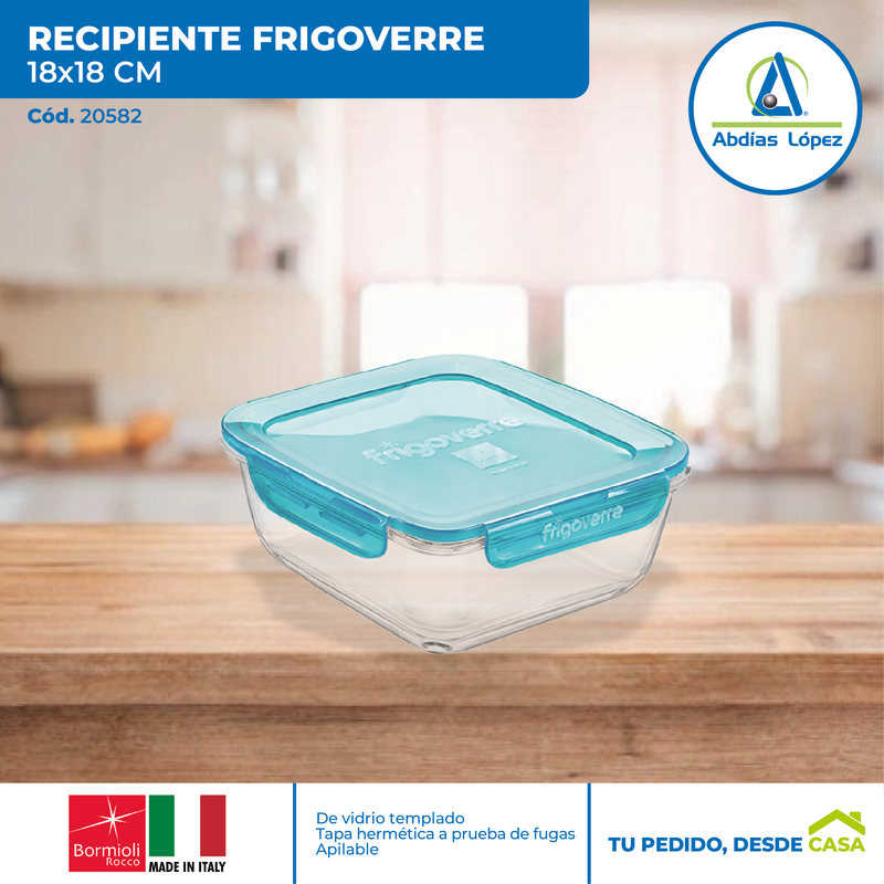 Recipiente con Tapa Frigoverre Evolution Cuadrado