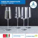 Juego de 4 Copas Flute