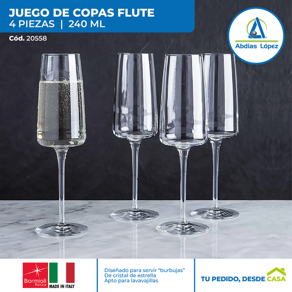 Juego de 4 Copas Flute