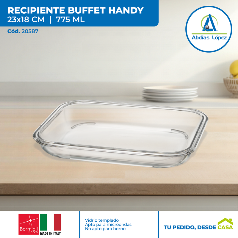 Recipiente Buffet Handy Rectangular Bajo