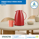 Termo Bule Viena de 1 Litro con Gatillo Rojo Velvet