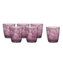 Juego de 6 Vasos de Vidrio Diamond