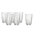 Juego de 6 Vasos de Vidrio Glit Long