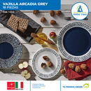 Vajilla de 18 pzas. Arcadia Grey