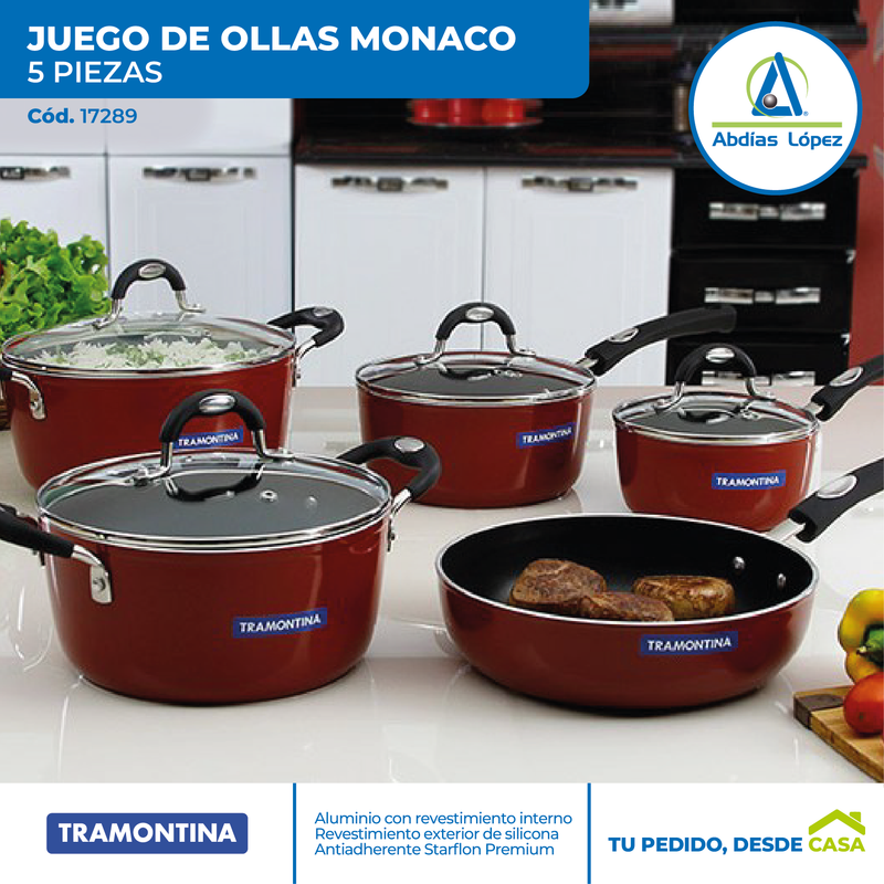 Juego de 5 Ollas Monaco | 5 pzas.