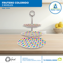 Frutero Colorido de 3 Niveles