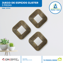 Juego de 3 Espejos Glister