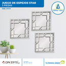 Juego de 3 Espejos Star