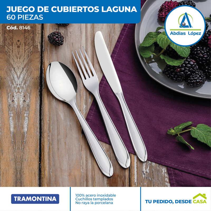 Juego de Cubiertos de 60 pzas. Laguna