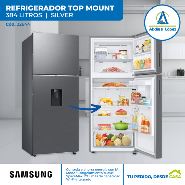 Refrigerador Top Mount de 384 Litros | Silver