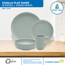 Vajilla Flat Oasis de 16 piezas