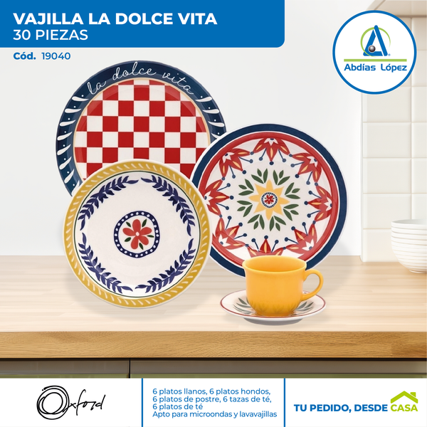 Vajilla de 30 Piezas La Dolce Vita