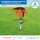 Aspersor Plástico Una Vía de 11" con Estaca Metálica