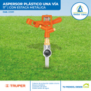 Aspersor Plástico Una Vía de 11" con Estaca Metálica