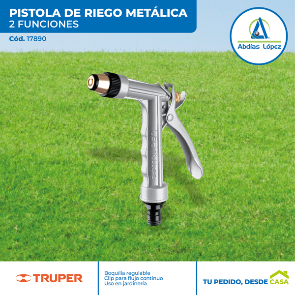 Pistola Metálica de Riego 2 Funciones