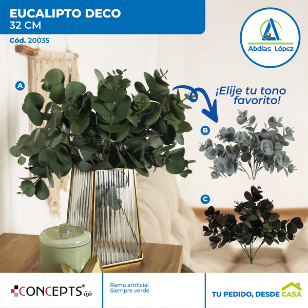 Rama de Eucalipto Artificial Deco