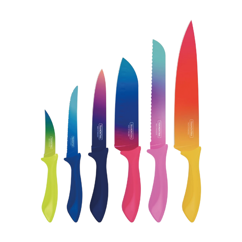 Juego de 6 Cuchillos para Cocina Colorcut