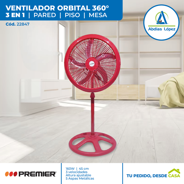 Ventilador Orbital 360° 3 en 1