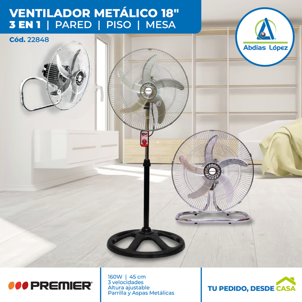 Ventilador Metálico 3 en 1