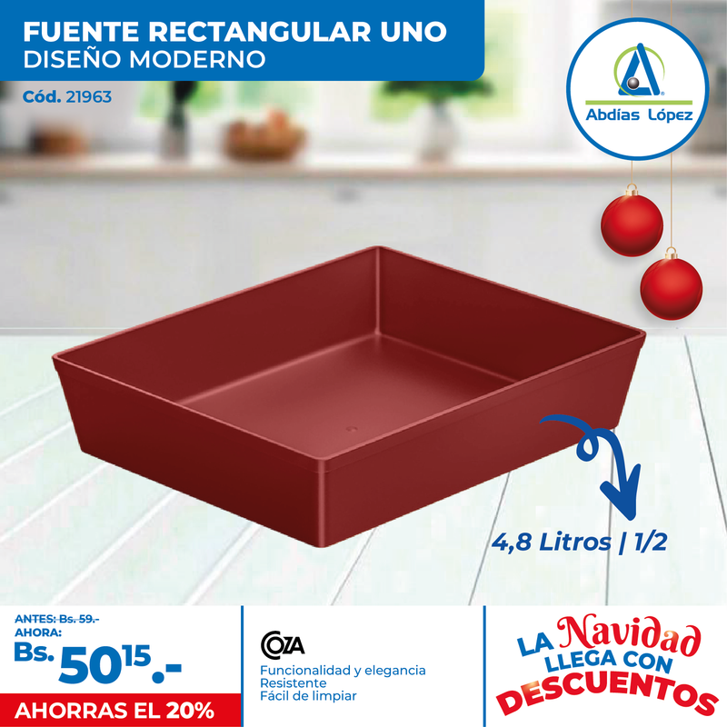 Fuente Grande 30X22X2.15Cm Blanco