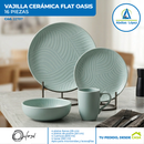 Vajilla Flat Oasis de 16 piezas