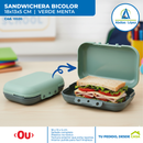 Sandwichera Bicolor Verde Menta