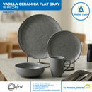 Vajilla Flat Gray de 16 piezas