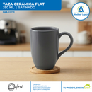 Taza de Cerámica Flat de 350 ml