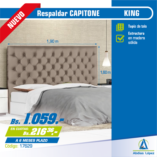 RESPALDAR - CABECERA PARA CAMA DE KING