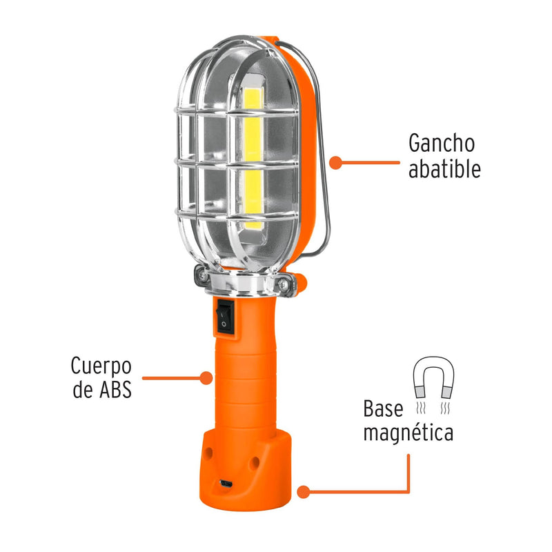 Lampara Para Taller Recargable De 280 Lum.