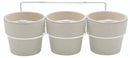 Kit C/3Vasos Autoirrigables Y Soporte Beige