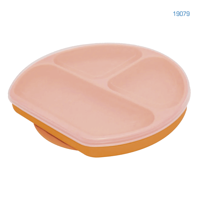 Plato Silicona 3 Divisiones - Naranja