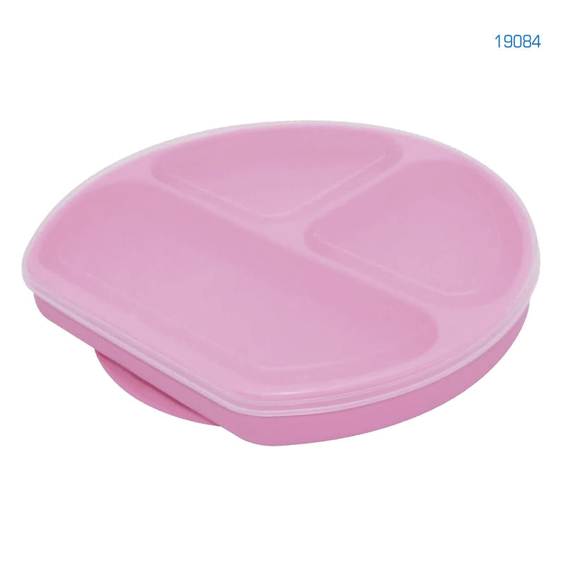Plato Silicona 3 Divisiones - Rosa