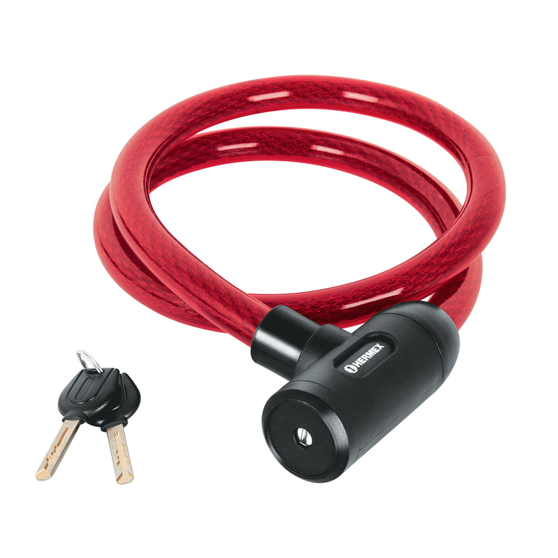 Candado de cable con llave -10 mm x 1m